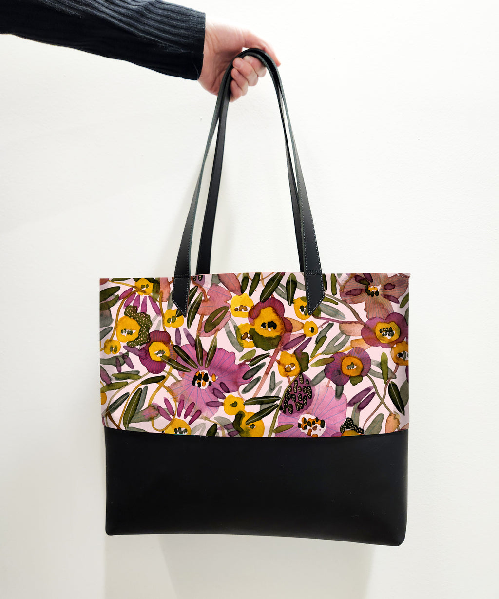 COASTAL WILDFLOWERS : TOTE  by MARIA MONTIEL x Michael Grey