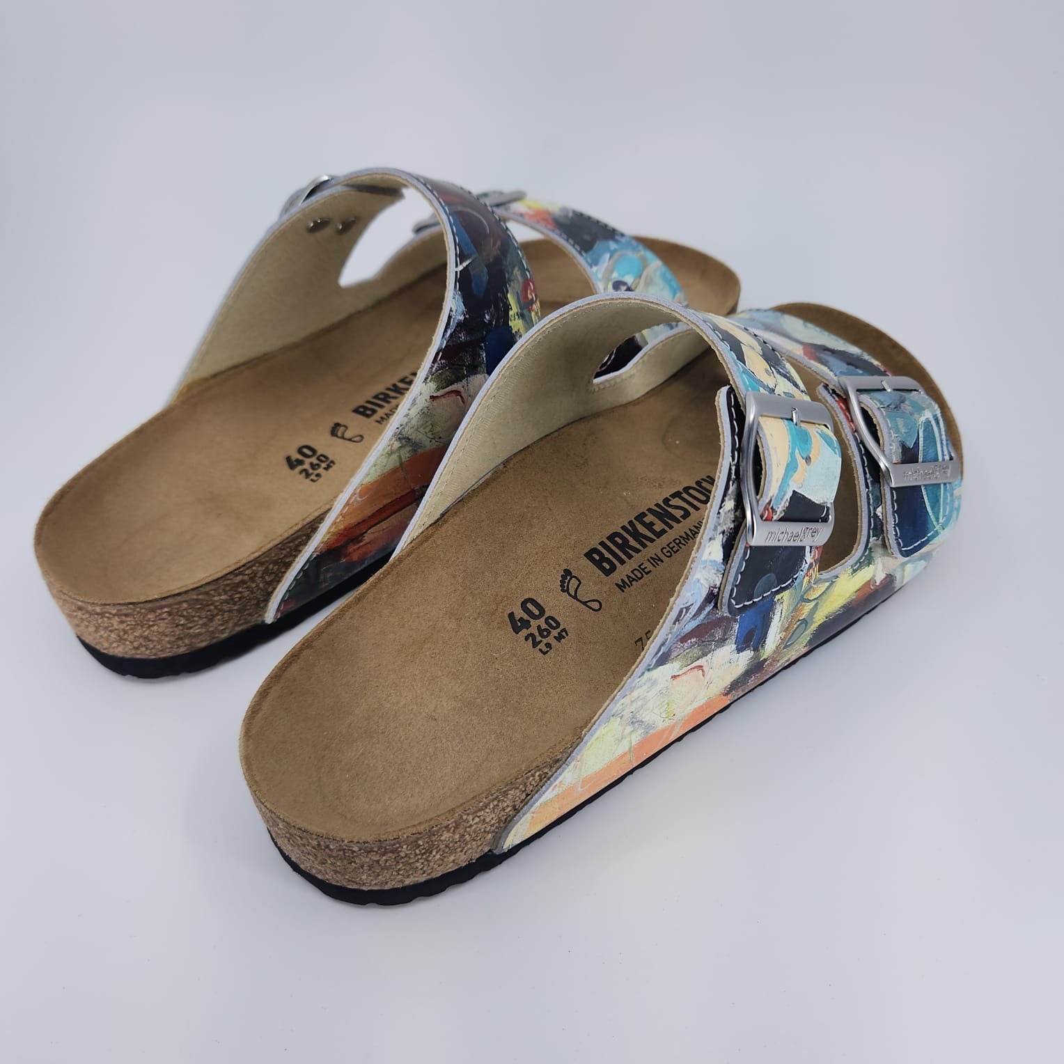 FLOOD GATES:  CUSTOM BIRKENSTOCKS  by PAULA BORSETTI x Michael Grey