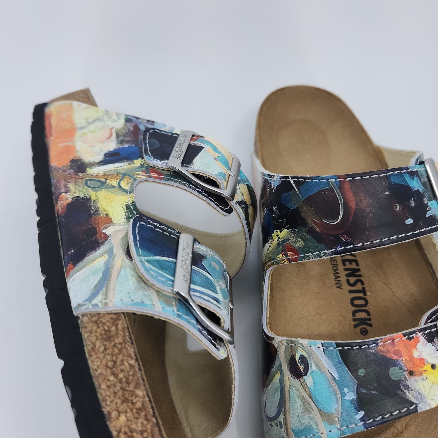 FLOOD GATES:  CUSTOM BIRKENSTOCKS  by PAULA BORSETTI x Michael Grey