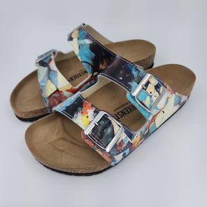 FLOOD GATES:  CUSTOM BIRKENSTOCKS  by PAULA BORSETTI x Michael Grey