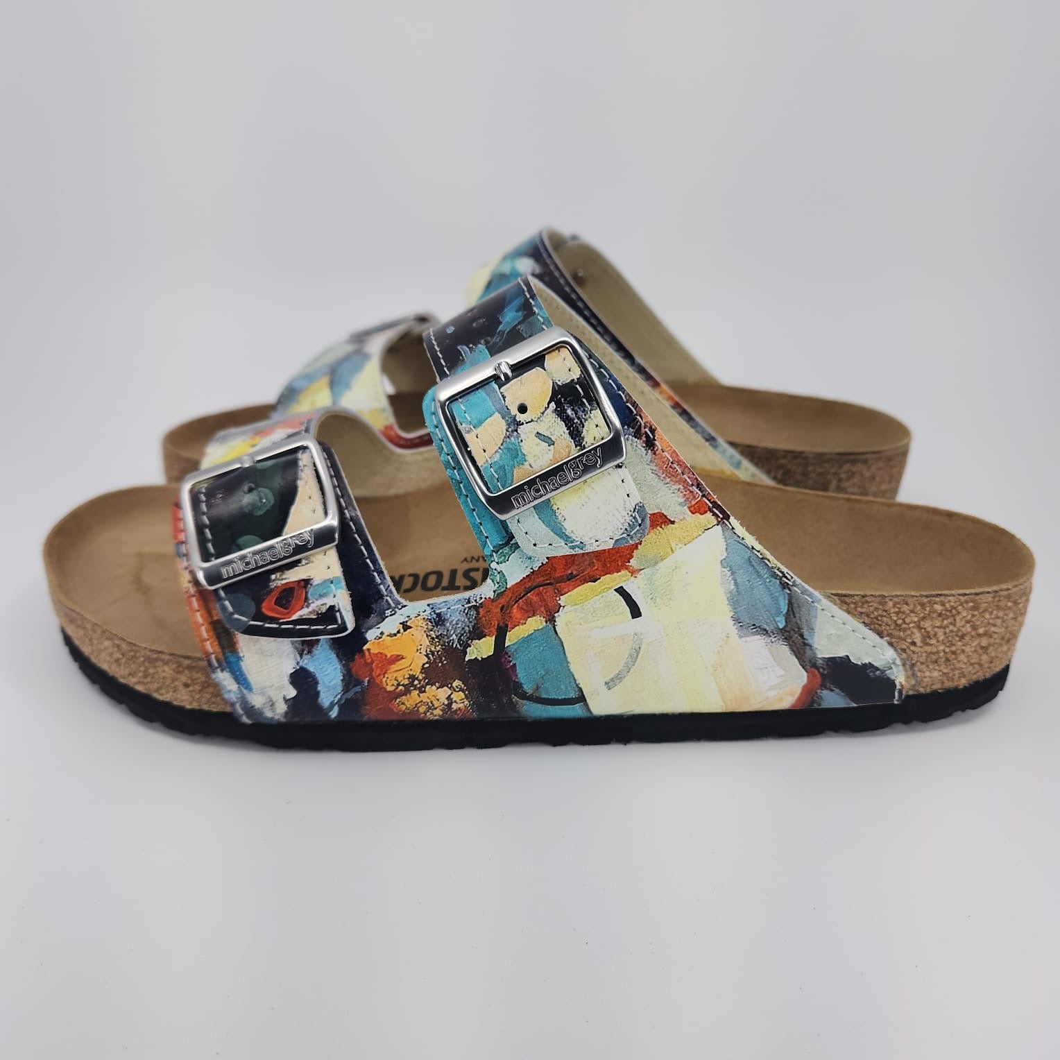 FLOOD GATES:  CUSTOM BIRKENSTOCKS  by PAULA BORSETTI x Michael Grey