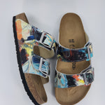 FLOOD GATES:  CUSTOM BIRKENSTOCKS  by PAULA BORSETTI x Michael Grey