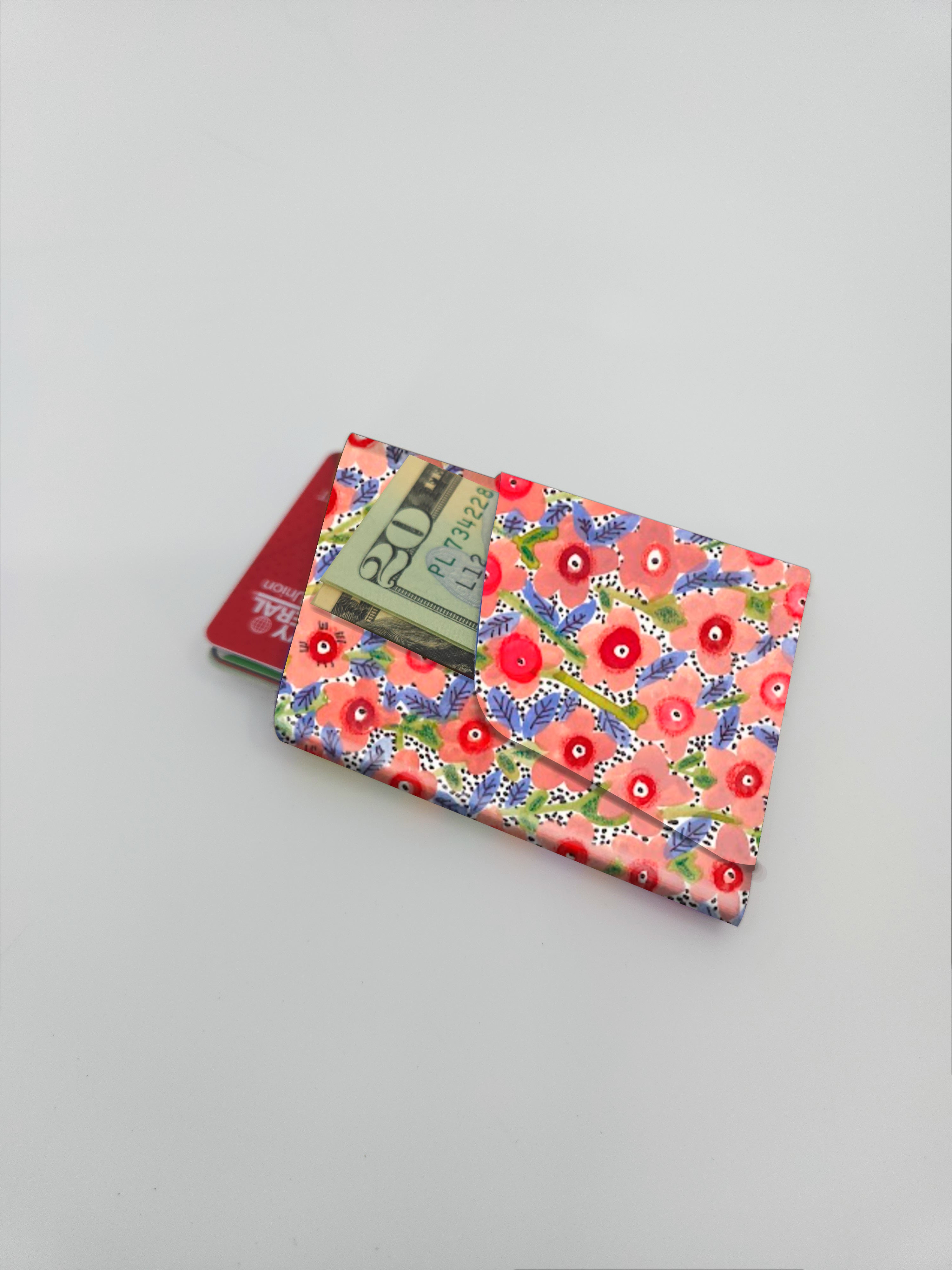 PINKY FLOWERS:  WALLET by SHARON NULLMEYER x Michael Grey