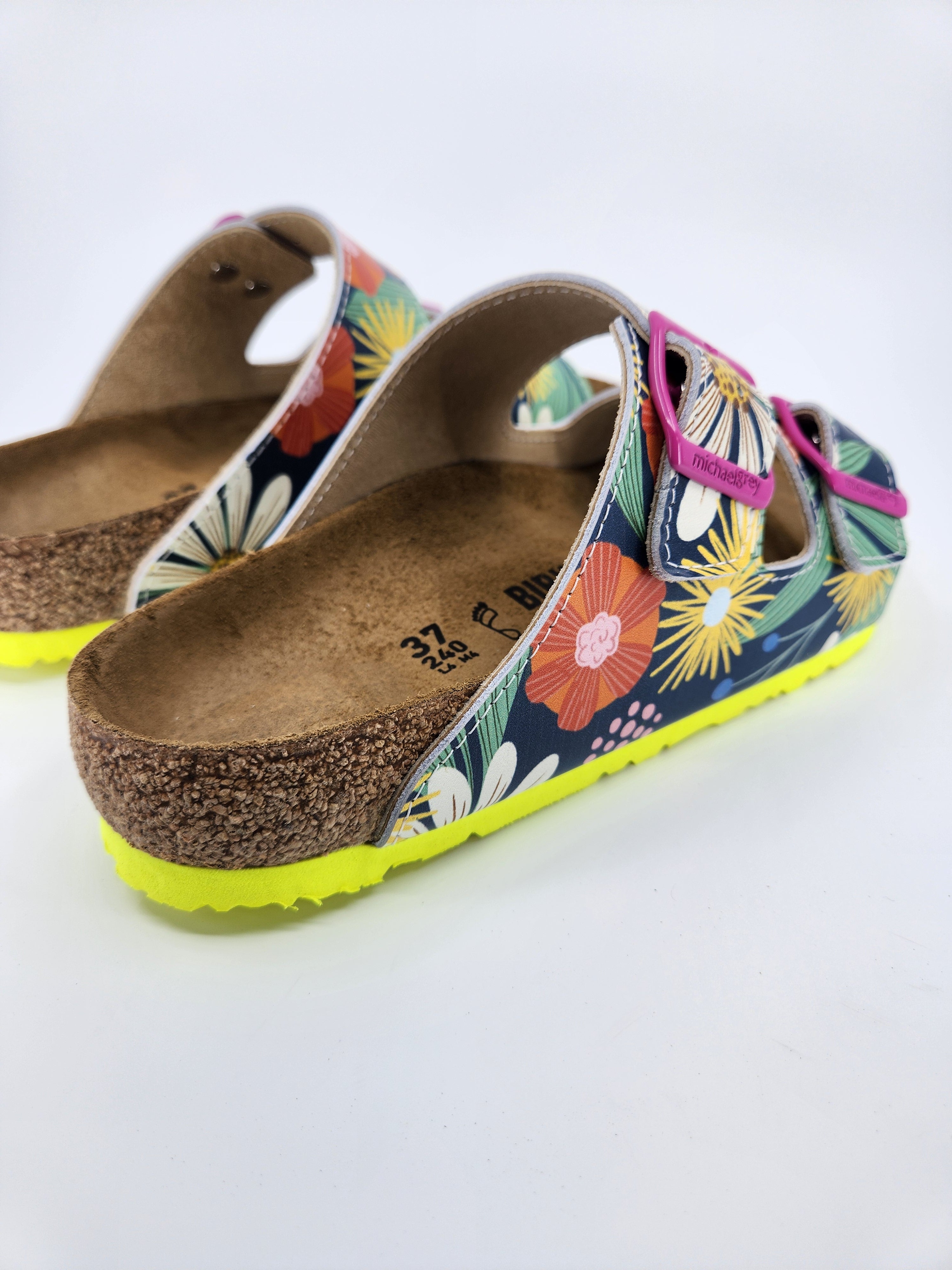 SUMMER BOUNTY: CUSTOM BIRKENSTOCKS  by REBECCA WOOLBRIGHT x Michael Grey