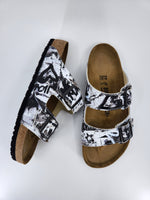 BLACK AND WHITE : CUSTOM BIRKENSTOCKS  by AMBER GOLDHAMMER  x Michael Grey