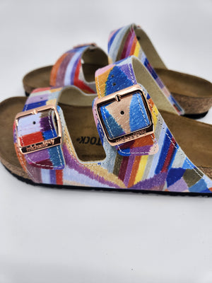 COLOR BLOCK : CUSTOM BIRKENSTOCKS  by CASSI OTT  x Michael Grey