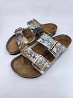 YELLOWSTONE PRISMATIC:  CUSTOM BIRKENSTOCKS  by ANGIE CRAGWICK x Michael Grey