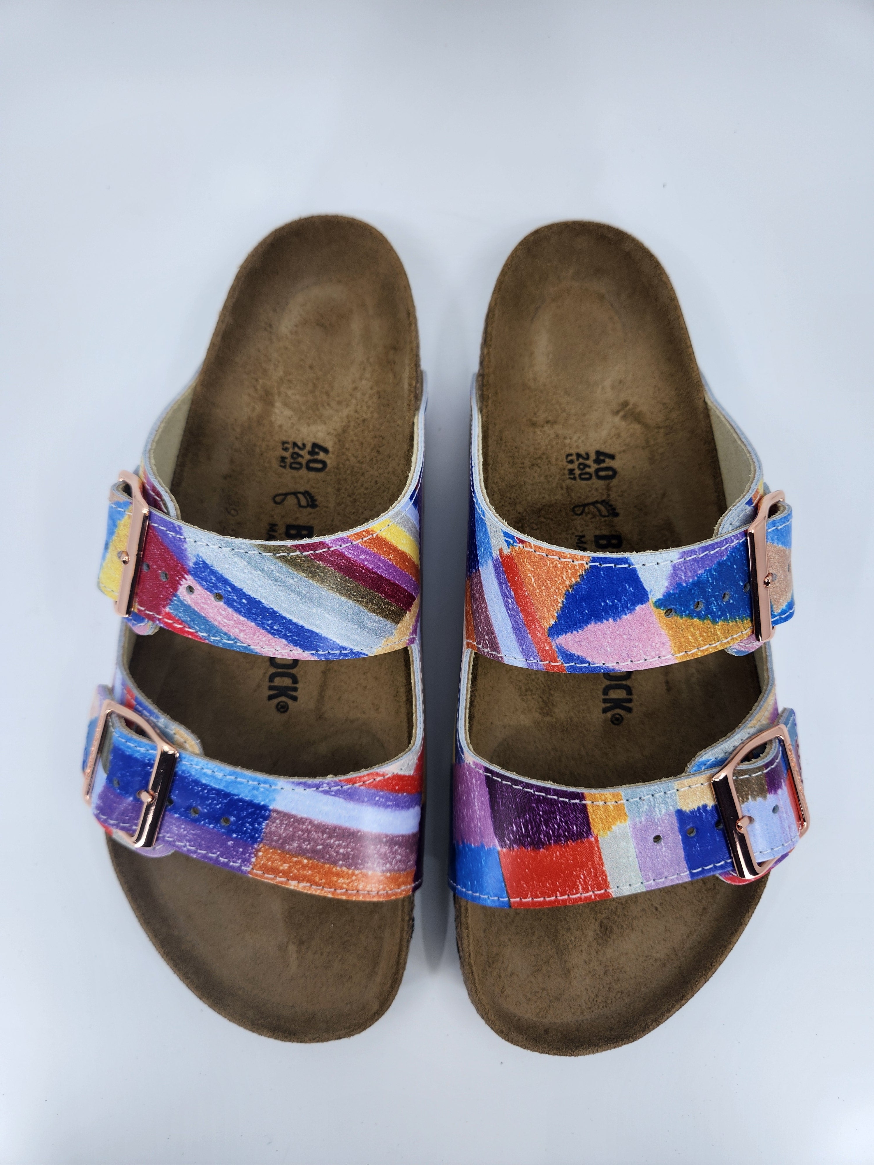 COLOR BLOCK : CUSTOM BIRKENSTOCKS  by CASSI OTT  x Michael Grey