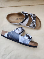 LAST BREATH CUSTOM BIRKENSTOCKS  by PAMELA J. BLACK ART x Michael Grey