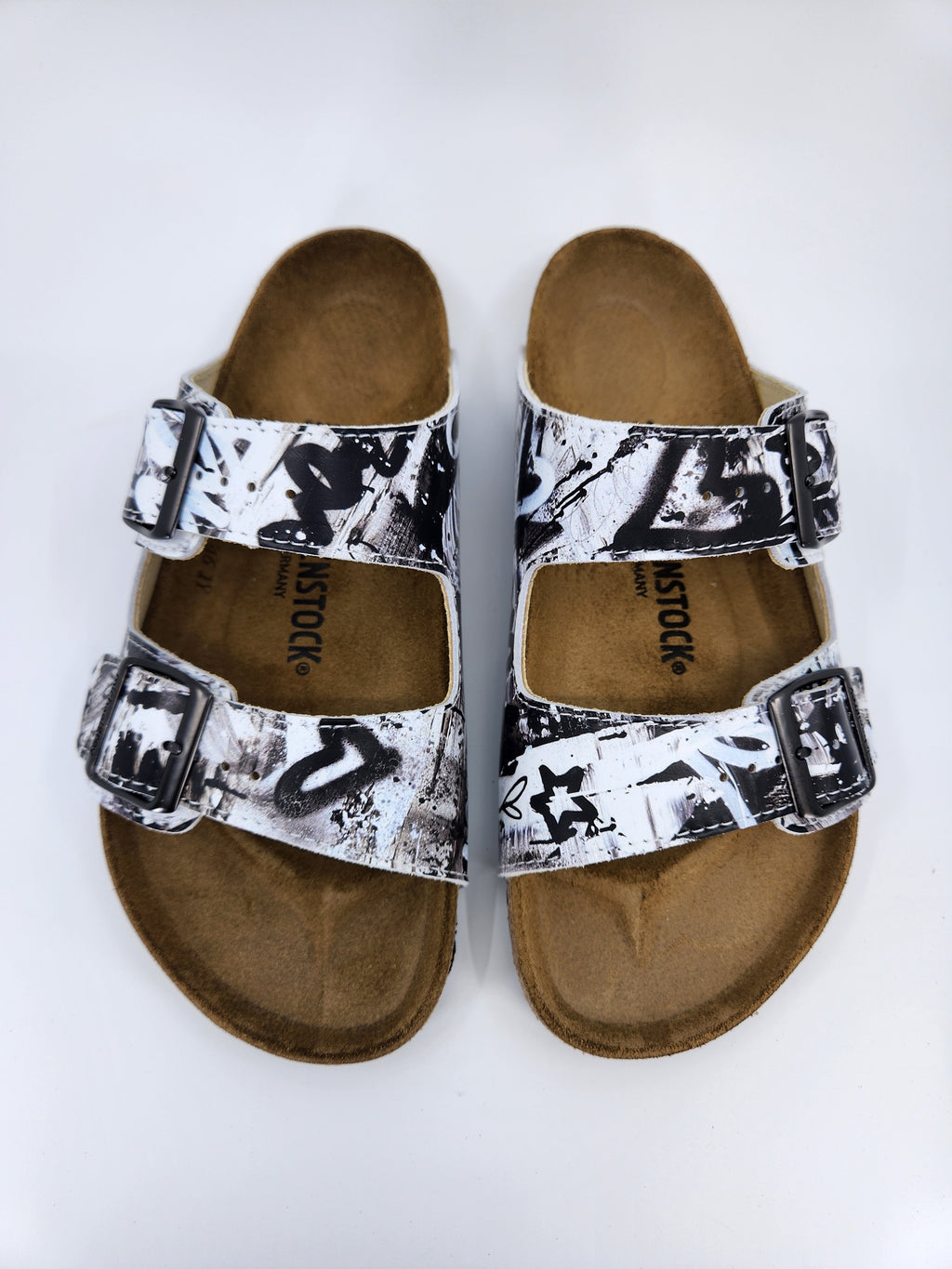 BLACK AND WHITE : CUSTOM BIRKENSTOCKS  by AMBER GOLDHAMMER  x Michael Grey