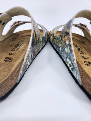 YELLOWSTONE PRISMATIC:  CUSTOM BIRKENSTOCKS  by ANGIE CRAGWICK x Michael Grey