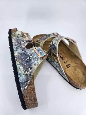 YELLOWSTONE PRISMATIC:  CUSTOM BIRKENSTOCKS  by ANGIE CRAGWICK x Michael Grey