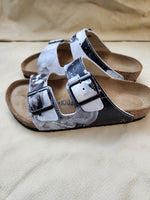 LAST BREATH CUSTOM BIRKENSTOCKS  by PAMELA J. BLACK ART x Michael Grey