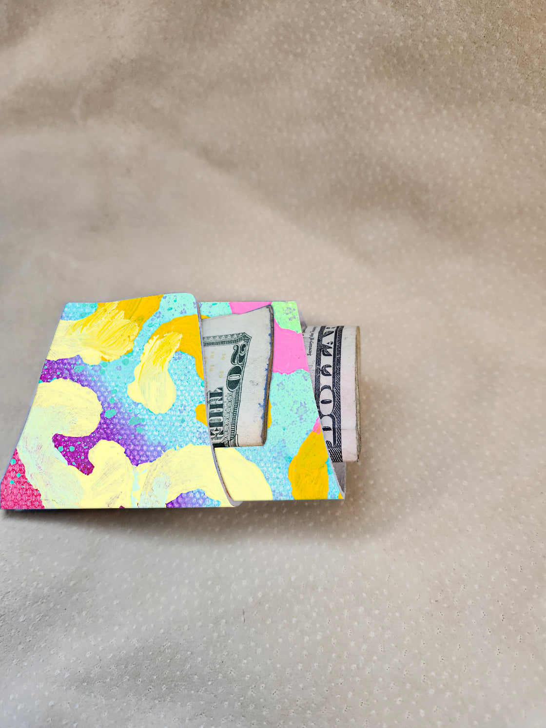 RAINBOW LEOPARD:  WALLET by VAL SULLIVAN x Michael Grey